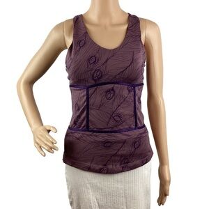 Lululemon Sirsa Tank Size 6 Fig Purple Peacock Racerback